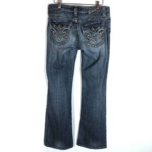 Big Star Maddie Mid Rise Bootcut Embroidered Jeans